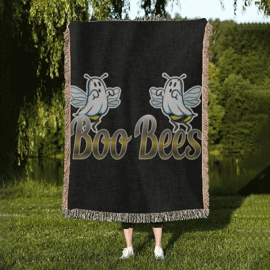 Boo Bees funny ambiguous gift Woven Blankets