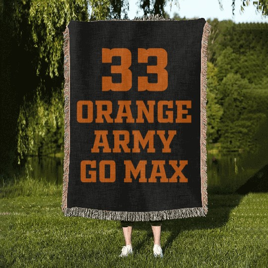 Orange Camouflage 3 Woven Blankets