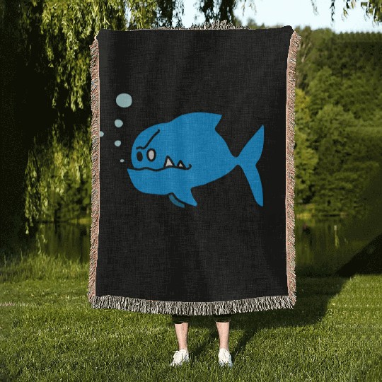Stupid Fish Woven Blankets