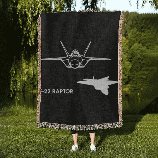 Lockheed Martin F-22 Raptor Woven Blankets