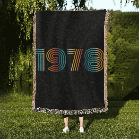1978 Vintage Birthday since in 1978 Woven Blankets