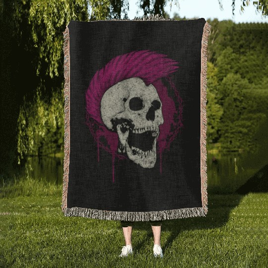Punk rock Woven Blankets