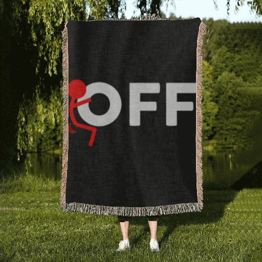 Fuck Off Woven Blankets