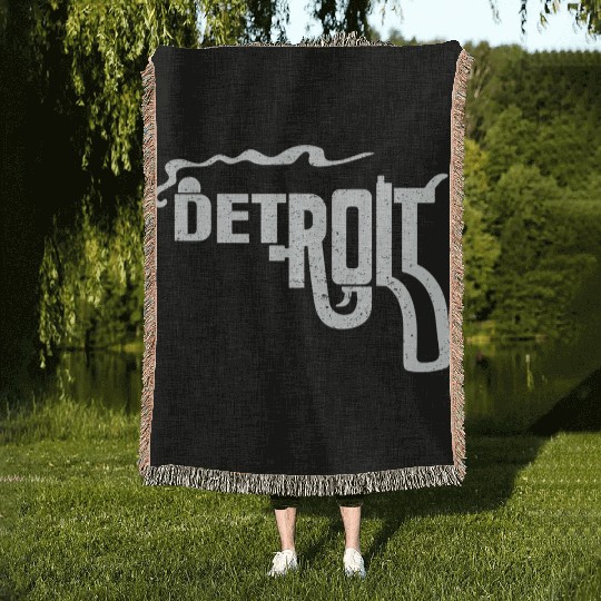 Macs Detroit Smoking Gun Woven Blankets