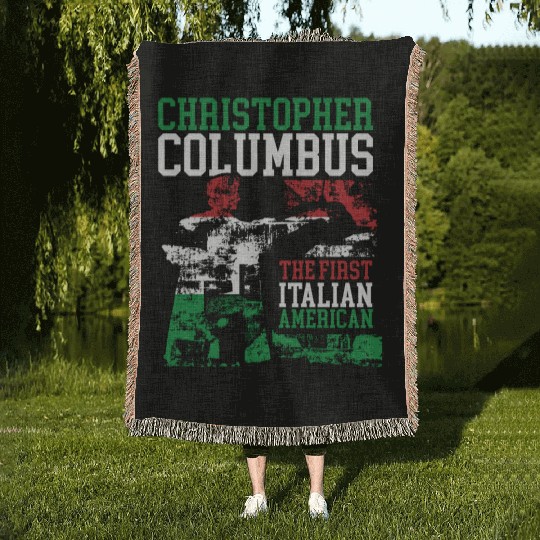 Christopher Columbus The First Italian American Woven Blankets