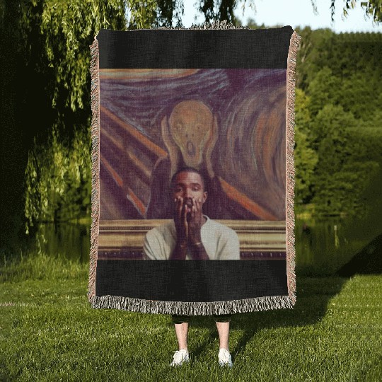 Frank Ocean Purple Blond Woven Blankets