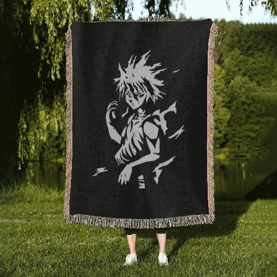 A7 Killua Assassin Lightning Aura Manga Anime Woven Blankets