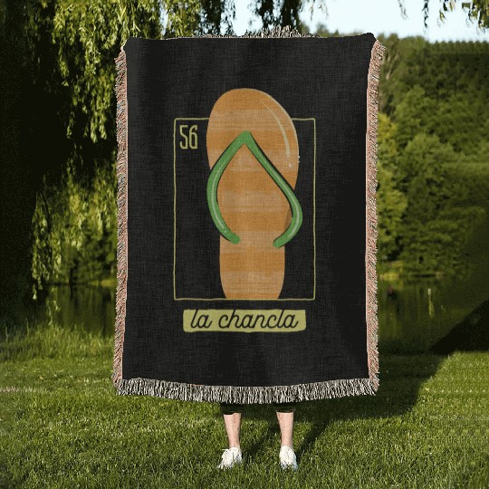 Loteria Cards Mexican Lottery Bingo La Chancla Woven Blankets