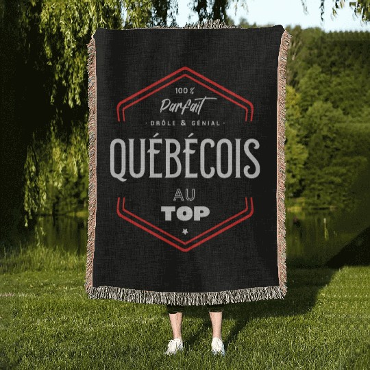 Québécois parfait et au top Woven Blankets