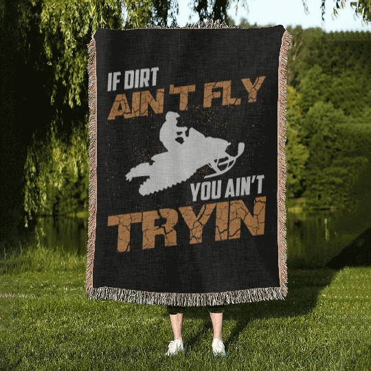 Dirt Bike Rider Gift Supercross MX Motocross Ride Woven Blankets