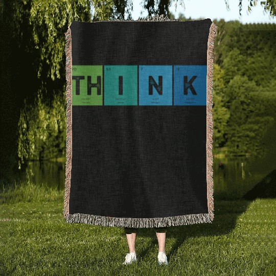 Think Like A Proton And Stay Positive Science Woven Blankets