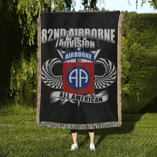 82nd Airborne Division US Army Woven Blankets