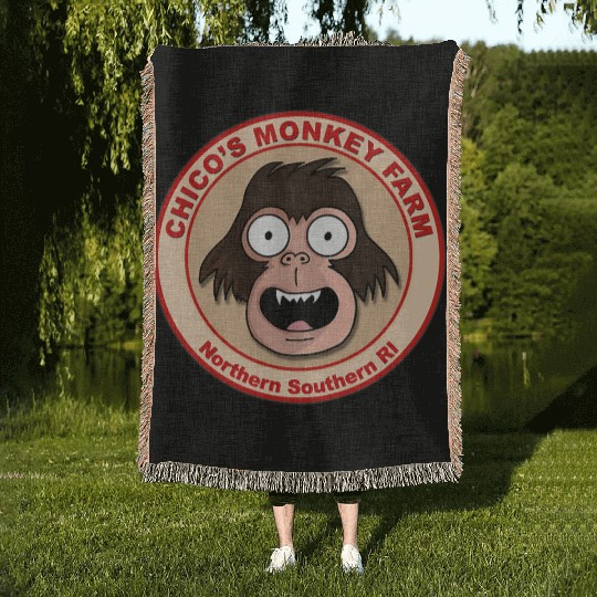 Chico s Monkey Farm Funny Animation Woven Blankets