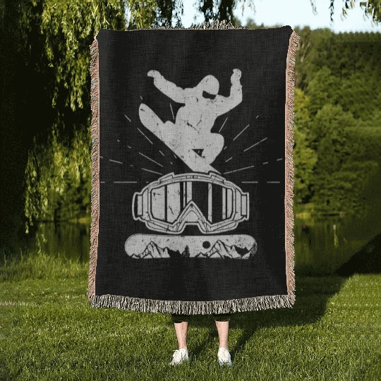 Winter sports Snowboarding Freestyle Snowboarders Woven Blankets