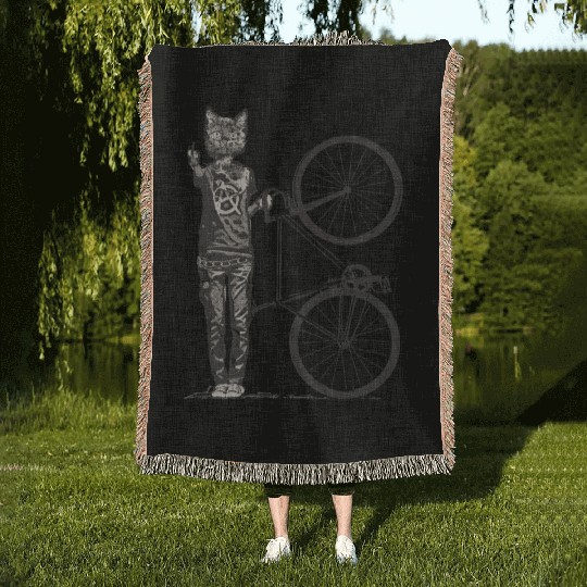 Bike Punk Woven Blankets