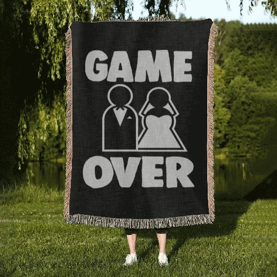 Wedding Bachelor Bachelorette Party Game Over Woven Blankets