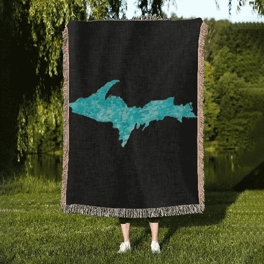 Upper Peninsula Water 906 Yooper Woven Blankets