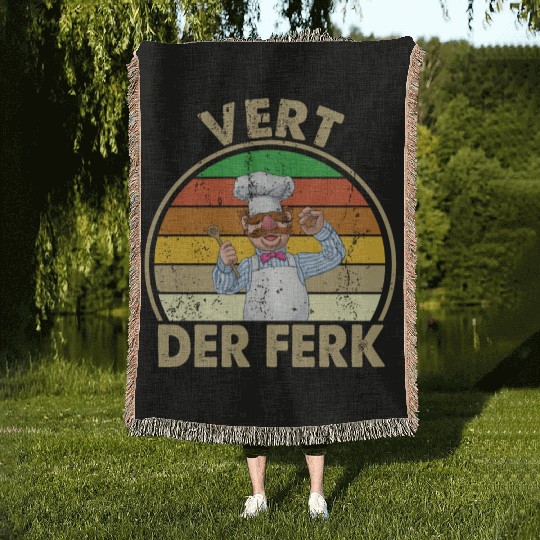 Vintage Vert Der Ferk ? The Swedish Chef Men Woven Blankets