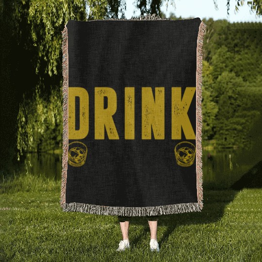 Drinks Bourbon Drinking Lover Save Water Drink Woven Blankets