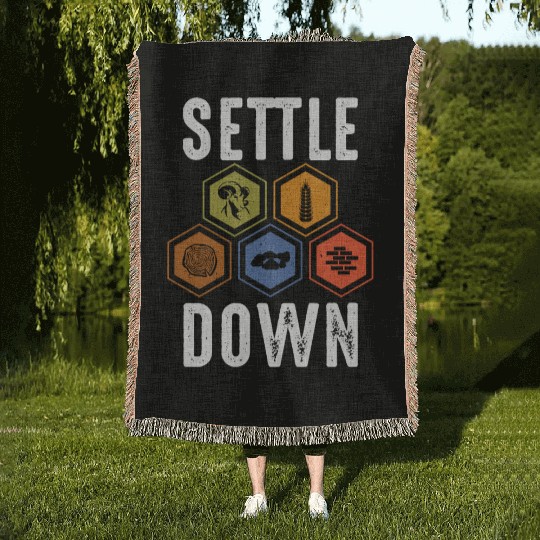Settle Down Board Game Night Settle Trade Build Woven Blankets