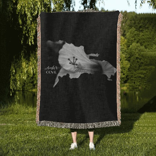 AMBER COVE Dominican Republic Map Puerto Plata DR Woven Blankets