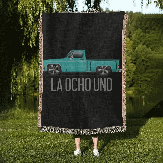 La Ocho Uno Light Turquoise Woven Blankets