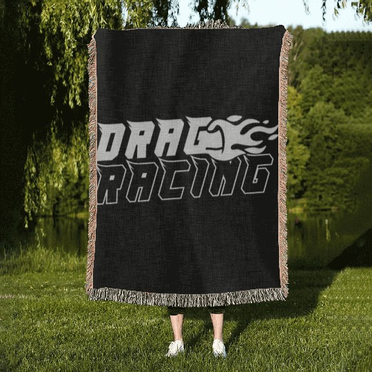 Drag Racing Racer Street Race Woven Blankets