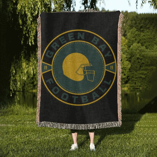 Green Bay Football Woven Blankets