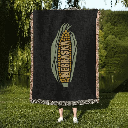 Nebraska Corn Woven Blankets