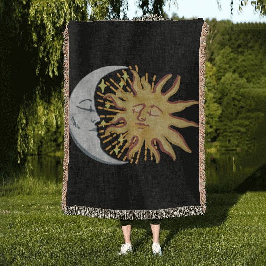 Sun and Moon Woven Blankets