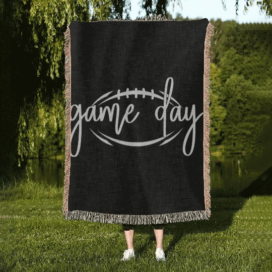 Game Day Football Season - Sports Fan Woven Blankets