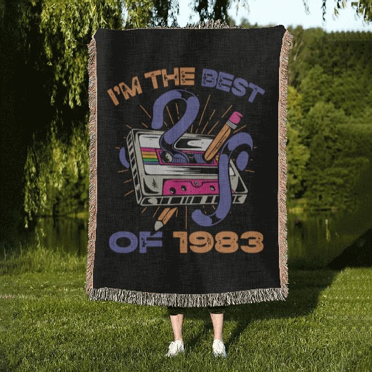 I'm the best of 1983 Vintage Cassette Tape Retro Woven Blankets
