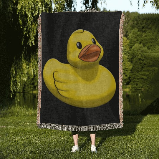 Rubber ducky Woven Blankets