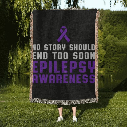 Epilepsy Awareness Fun Beat Epileptic Warrior Woven Blankets