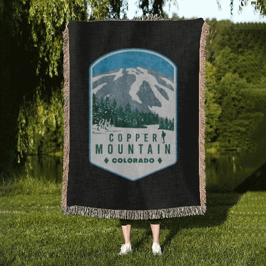 Copper Mountain Colorado Ski Woven Blankets