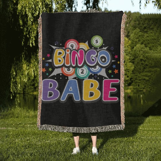Bingo Card Game Grandma Bingo Player Bingo Cards Woven Blankets