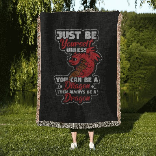 Dragon Imagination Fire Dragon Chinese Dragon Woven Blankets