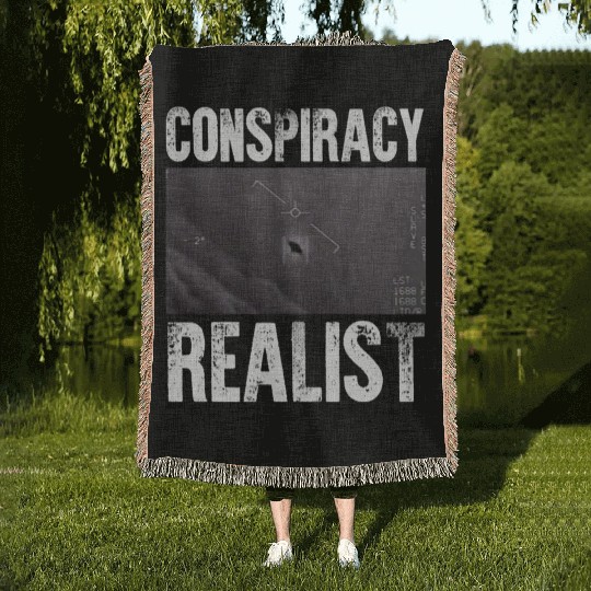 Conspiracy Realist Woven Blankets UFO Government Sighting