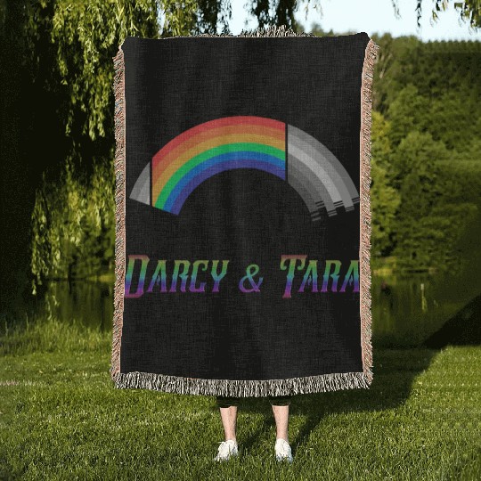 Heartstopper Rainbow Darcy and Tara LBGTQIA+ Woven Blankets