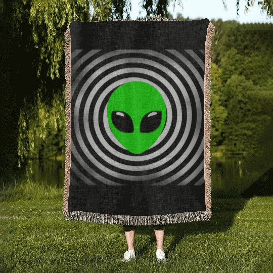 Alien Woven Blankets Ufo Extraterrestrial Children Mars