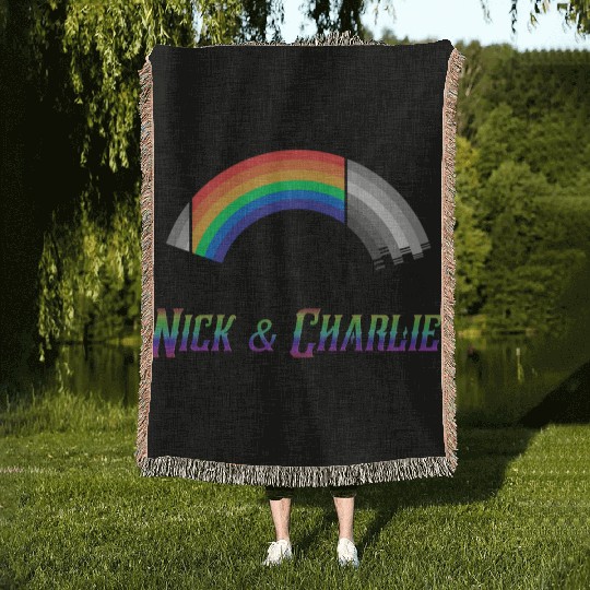 Heartstopper Rainbow LBGTQIA+ Nick and Charlie Woven Blankets