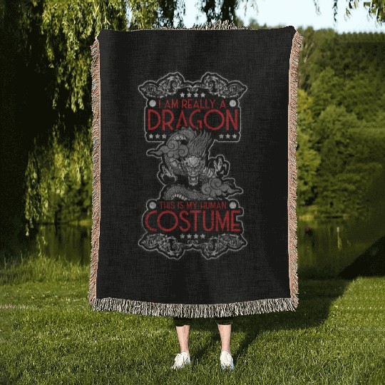 Dragon Dragon Scales Monster Chinese Dragon Woven Blankets