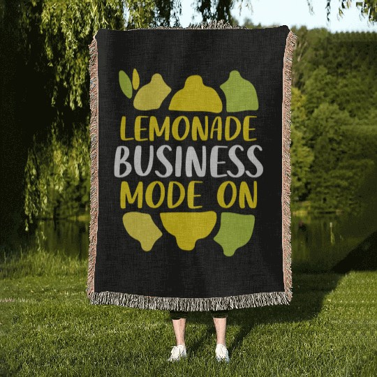 Lemonade Business Mode On Summer Fruit Lemon Woven Blankets