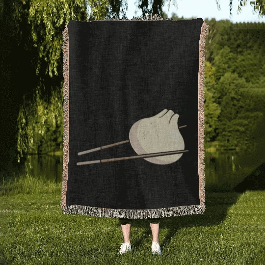 Dumpling Asian Food Chinese Food Fan Woven Blankets