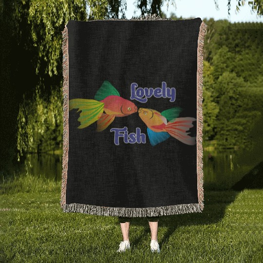 fish best design Woven Blankets
