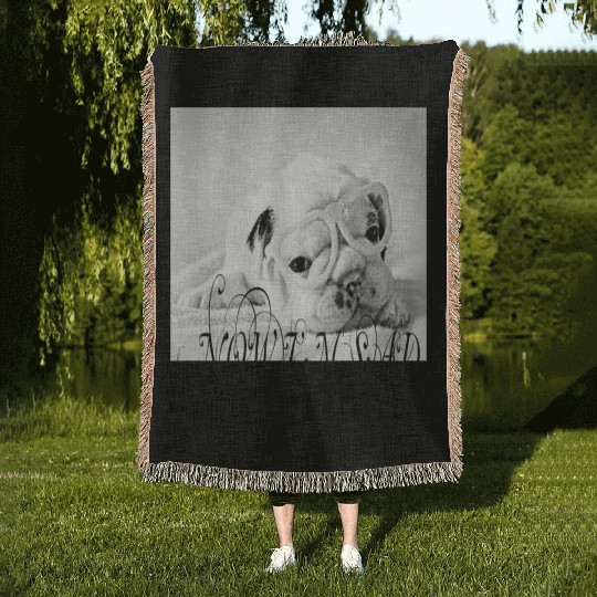 now i am sad Woven Blankets