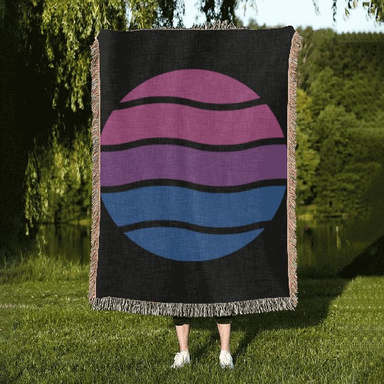 Bisexual Pride Colors LGBT Allly Support Funny Woven Blankets