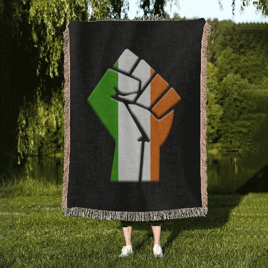 Ireland Flag Irish Country Pride Native Ancestry Woven Blankets