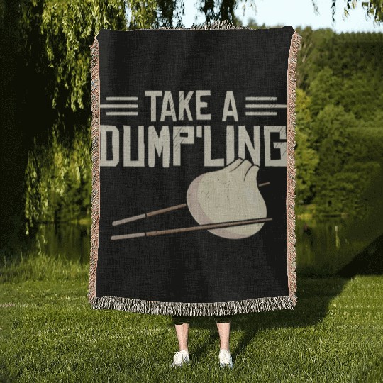 Dumpling Asian Food Chinese Food Fan Woven Blankets
