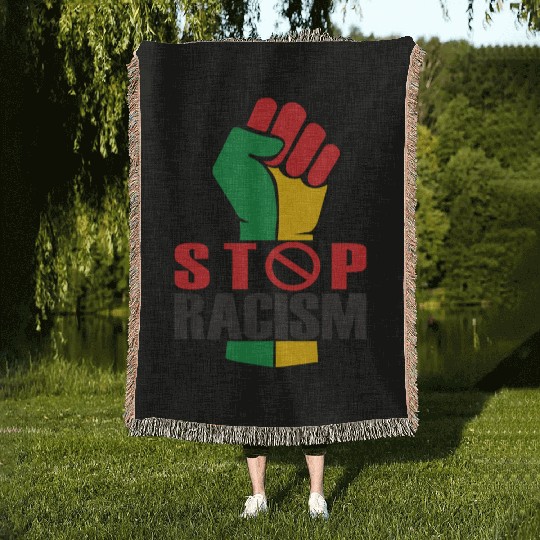 Juneteenth Day 1865, Freedom Day, Stop Racism Woven Blankets